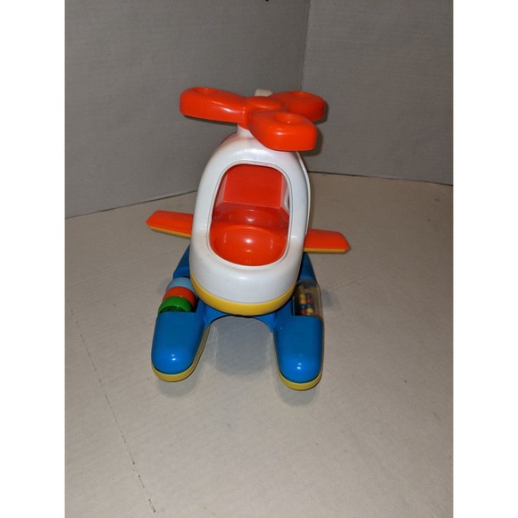 Vintage 1987 Playskool Weebles Helicopter Sea Plane 2 Seater 1 Weeble Baby Toy - Picture 2 of 8